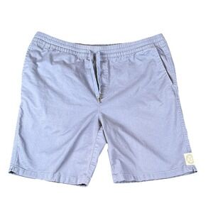Hurley Shorts Mens 34 Gray Chino Elastic Waist Drawstring 9 Inseam Beach Summer